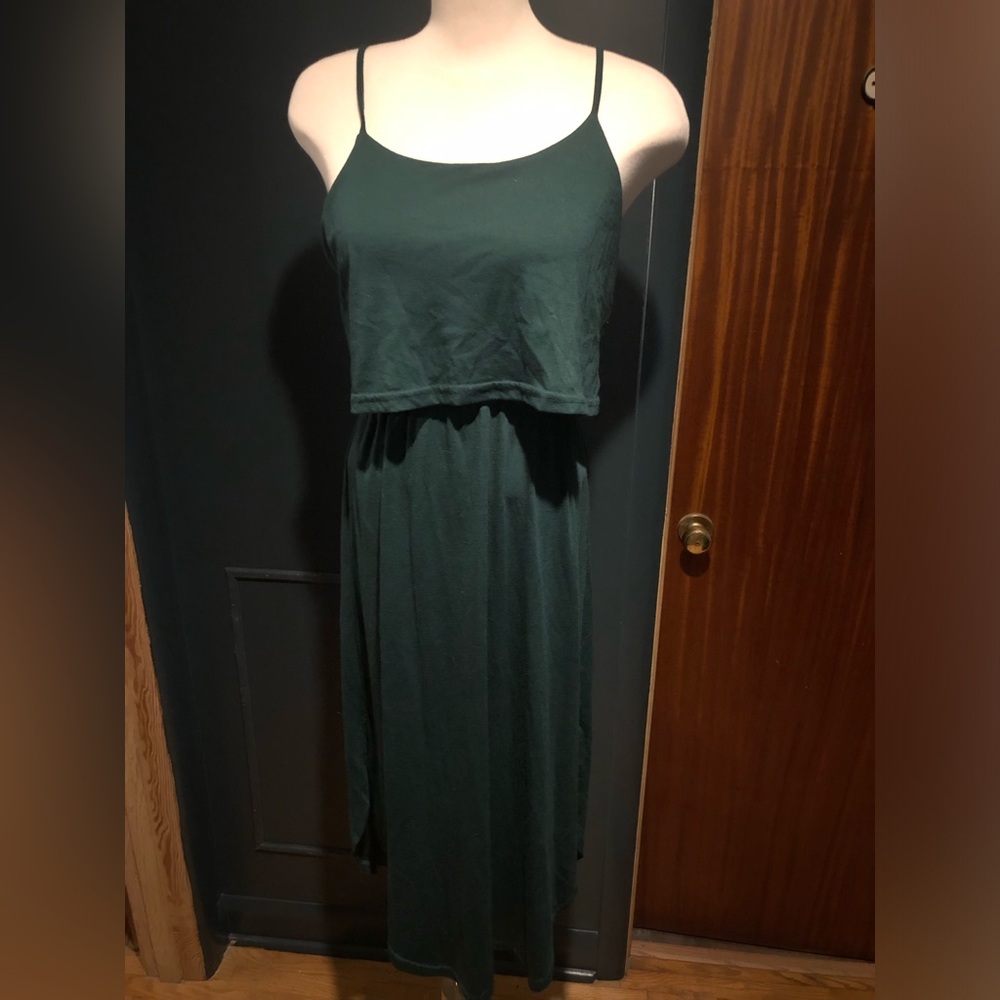 Elegant Green Sleeveless Dress